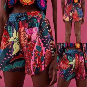 Farm Rio Mixed Print Leopard Swim Shorts